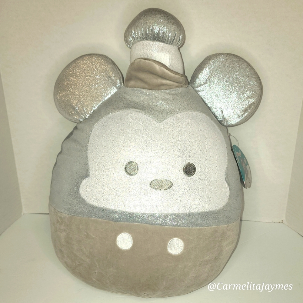 MICKEY MOUSE 🩶 100 yr Anniversary Silver Glitter Retail Exclusive Squishmallow